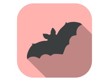 Gölgeli yarasa resmi. Cadılar Bayramı, 31 Ekim. Vektör illüstrasyonu