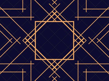 Art deco çerçeve. Klasik doğrusal sınır. Davetiyeler, broşürler ve tebrik kartları için bir şablon tasarla. 1920 'lerin ve 1930' ların tarzı. Vektör illüstrasyonu