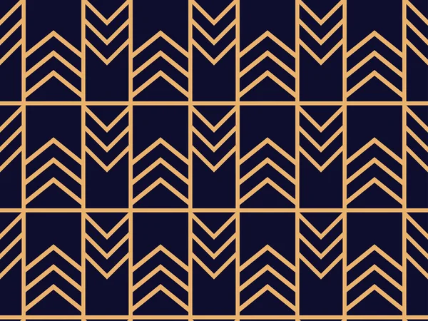 Art Deco Seamless Pattern Linear Geometric Art 20S Retro Style — Stock Vector