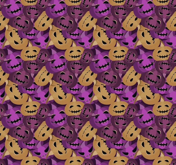 Abóboras Assustadoras Sem Costura Padrão Jack Lanterna Halloween Fundo Festivo —  Vetores de Stock
