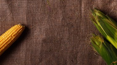 Olgun Mısır çuval bezi arka plan