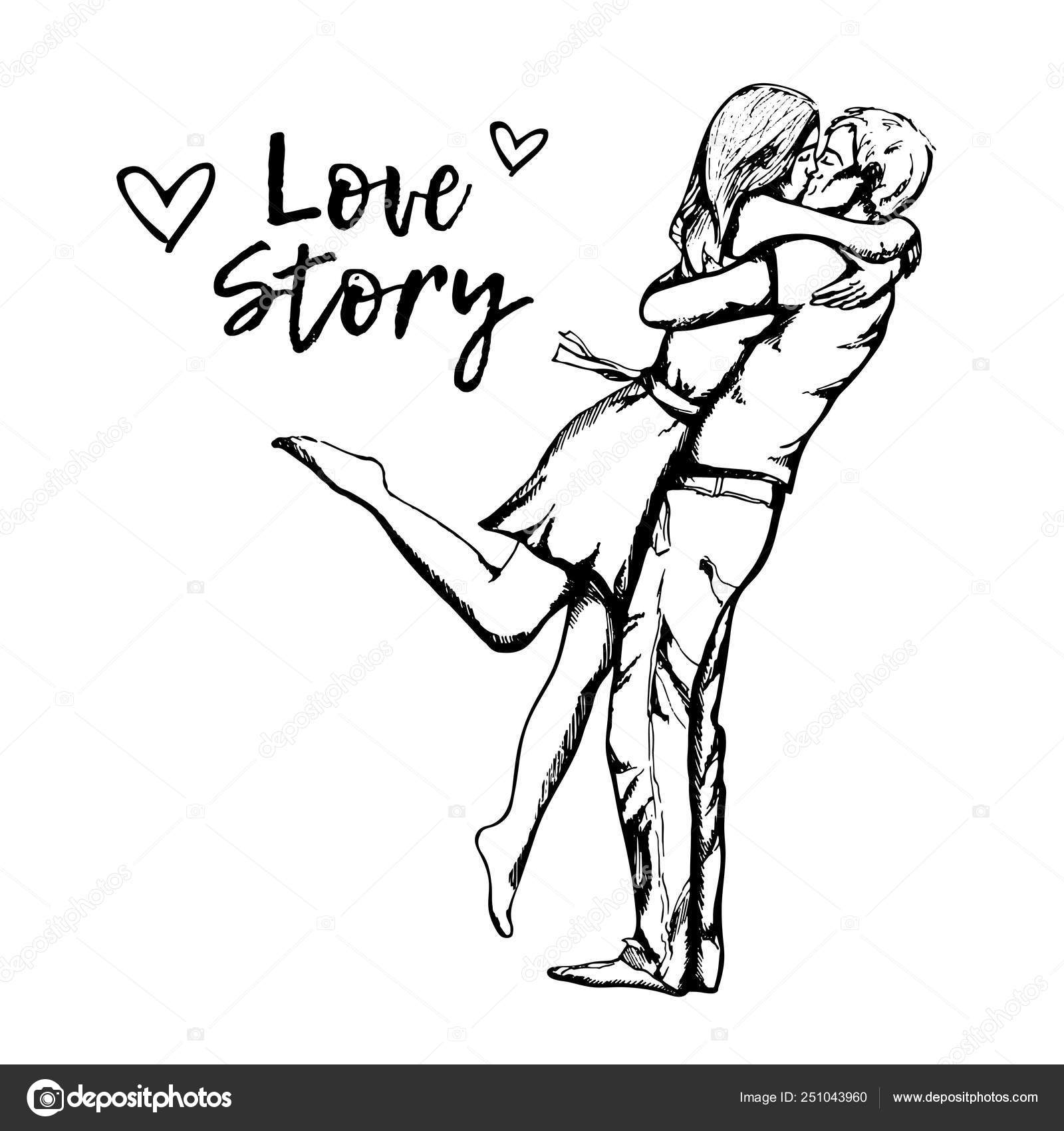 Love Couple Kiss Romantic Date Boy Girl Valentines Day Romantic Stock Vector Image By C Katty Bel