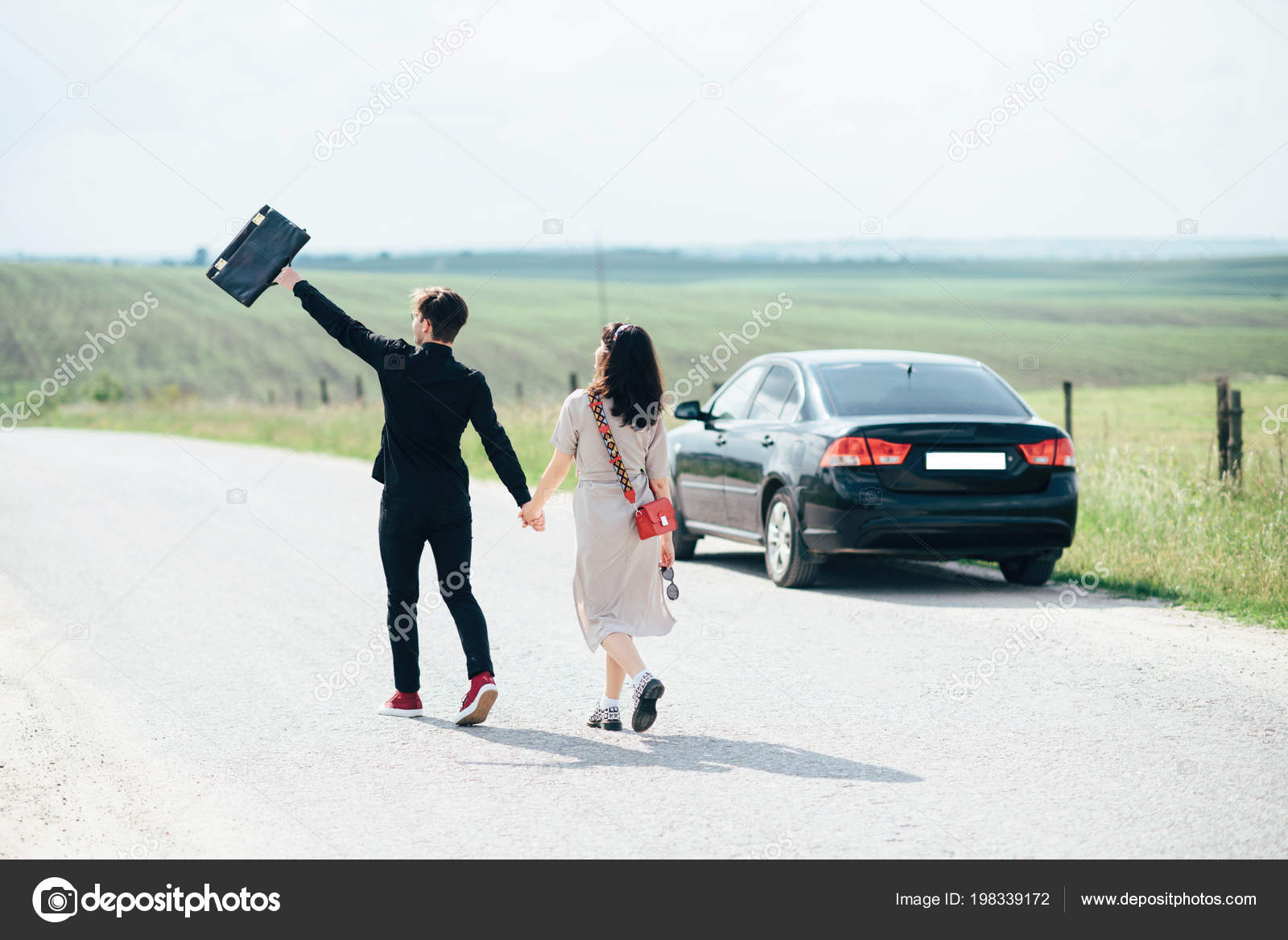 Couple Young Girl Boy Holding Talks Black Car Background Blue Stock Photo Image By C Nazariykarkhut Couple Young Girl Boy Holding Talks Black Car Background Blue Stock Photo Image By C Nazariykarkhut