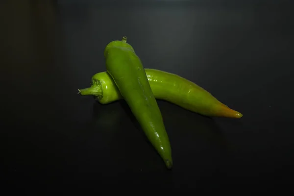 Zöld Csípős Paprika Természetes Kifehéredés Bármely Vegyi Anyagok Gmo — Stock Fotó