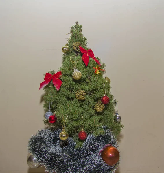 Nossa Árvore Natal Natural Merry Natal Feliz Ano Novo — Fotografia de Stock