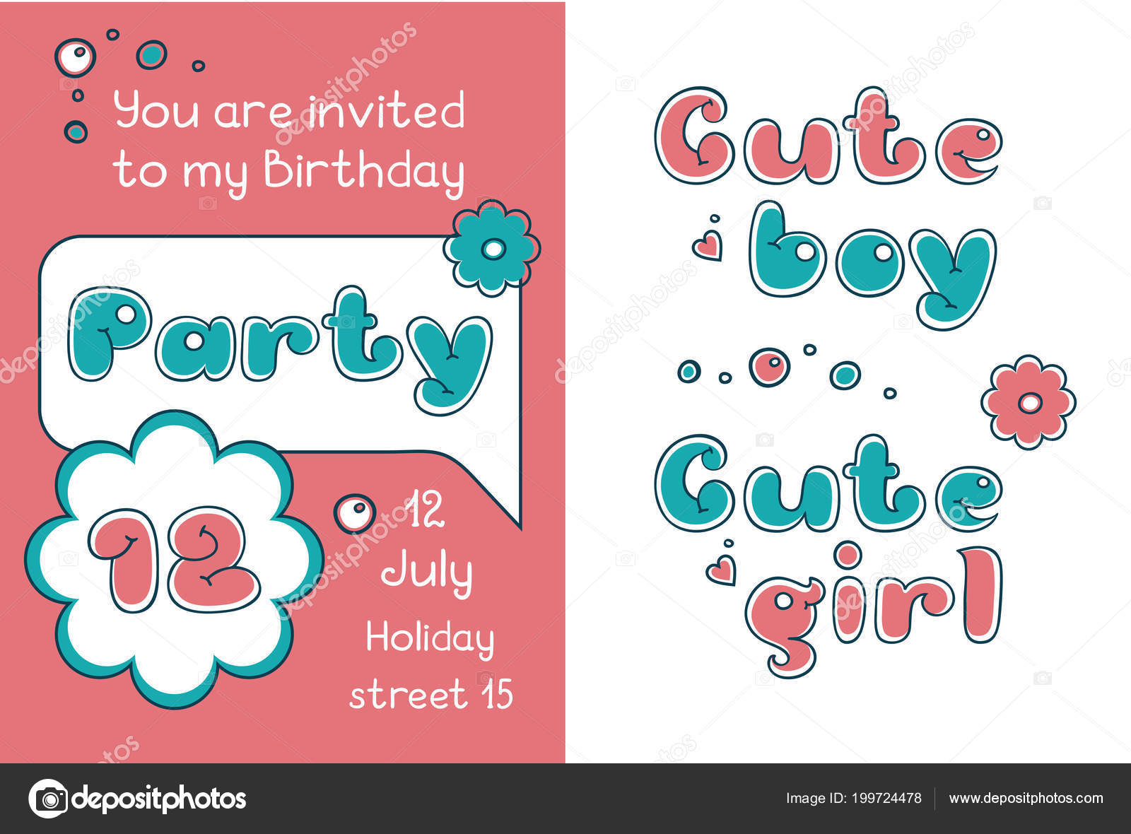 Un Invito A Una Festa Di Compleanno Bolla Del Fumetto Stile