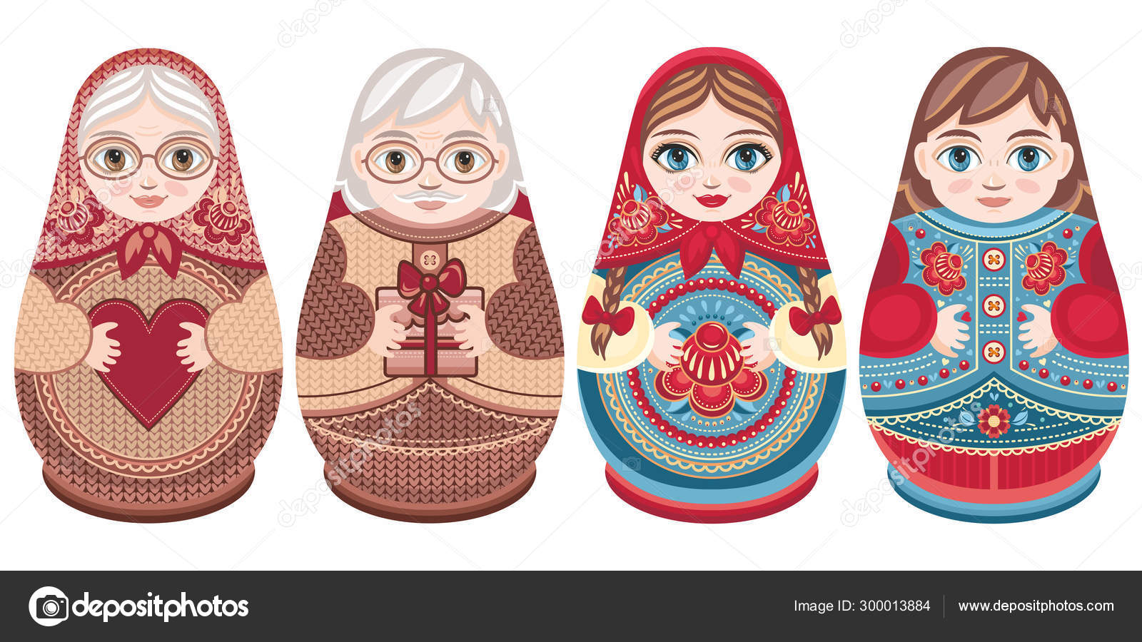 russian nesting dolls in russian