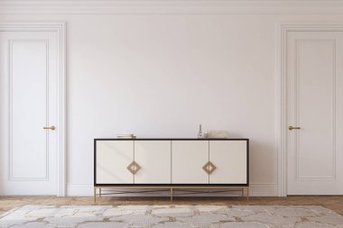Modern koridor. İç modelleme. 3d hazırlayıcı.