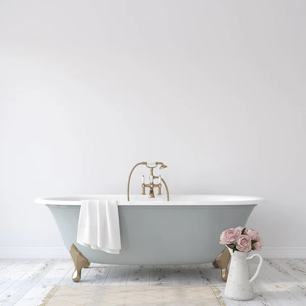 Romance Bathroom Interior Mock Render — Stock Photo, Image