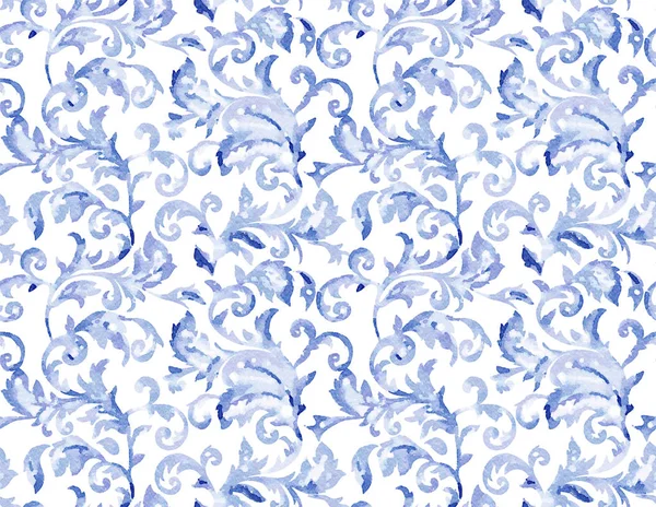 Бесшовный Акварельный Синий Абстрактный Рисунок — стоковое фото