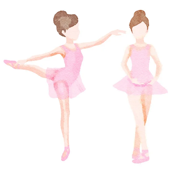 Watercolor Young Ballet Dancer Illustration — Stock Photo, Image