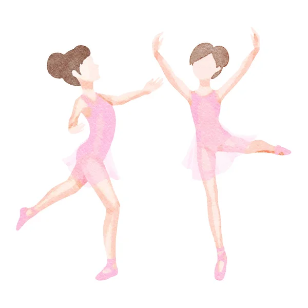 Watercolor Young Ballet Dancer Illustration