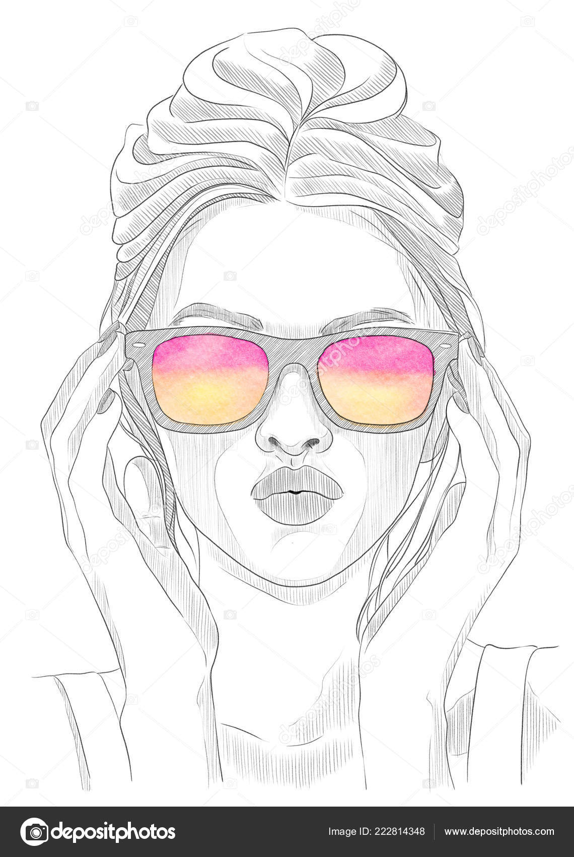 Fashion Glasses Sketch Illustration Stock by ©maryswell 222814348