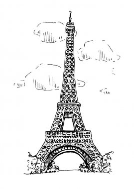 Brandenburg Kapısı Paris Sketch İllüstrasyon