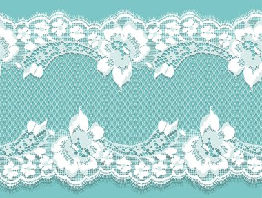 Beyaz dantel vektör Seamless modeli