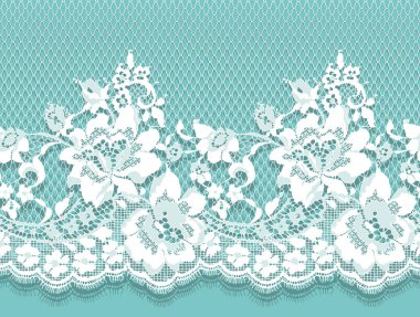 Beyaz dantel vektör Seamless modeli