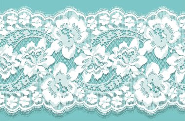 Beyaz dantel vektör Seamless modeli