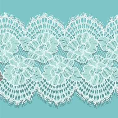 Beyaz Dantel Vektör Dikişsiz Detaylı Desen