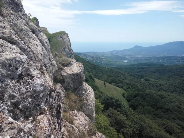deniz ve köy manzaralı dağlar, orman