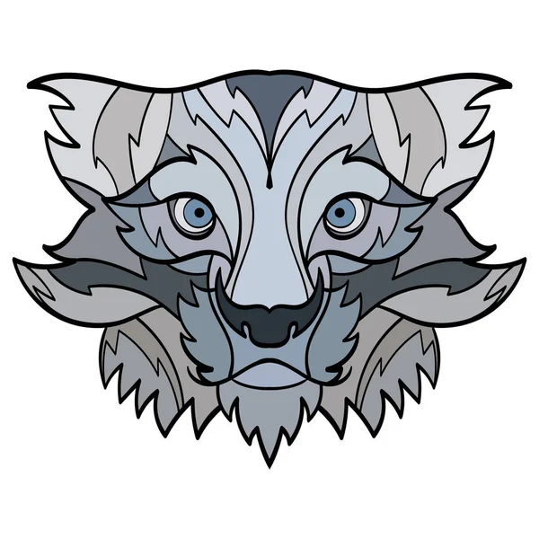Bobcat Head Tattoo Lynx — Stock Vector