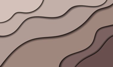 Kağıt kesiği arka plan. Kağıt topoğrafyası. Soyut kağıt kesimi arka plan. Dalgalı katmanlı gerçekçi kağıt kesimi dekorasyonu. Oyma sanatı. Vektör 3 boyutlu illüstrasyon. Materyal tasarım konsepti. Tasarım şablonu