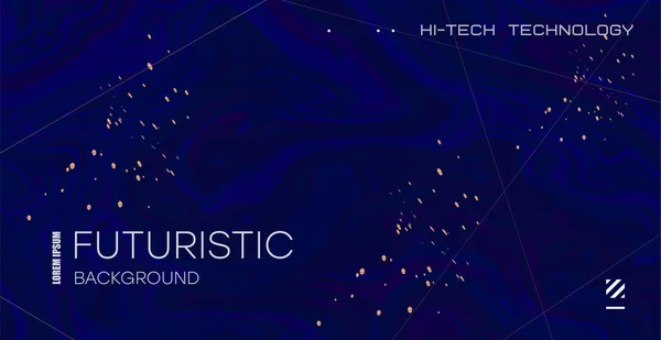 Mermer lekeli ve altın çizgileri olan lüks bir pankart. Koyu mavi grunge soyut arka plan ve altın tozlu çizgiler. Vektör pankartı tasarımı. Vektör.