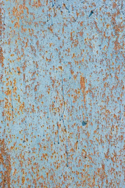 Rusty Iron Sheet Covered Old Blue Paint Abstract Background — Stock Photo, Image