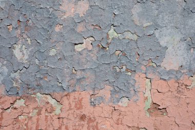 Duvar eski gri ve pembe soyulması boya ile kaplı. Tasarım, afiş ve düzeni için