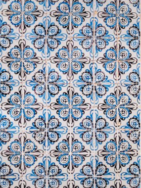 Seramik azulejos Portekizce kiremit duvar. Eski Şehir'in sanat.
