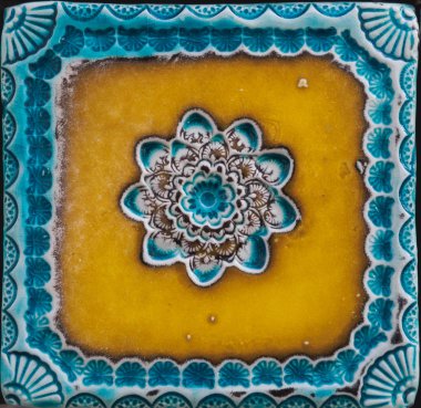 Seramik azulejos Portekizce kiremit duvar. Eski Şehir'in sanat.