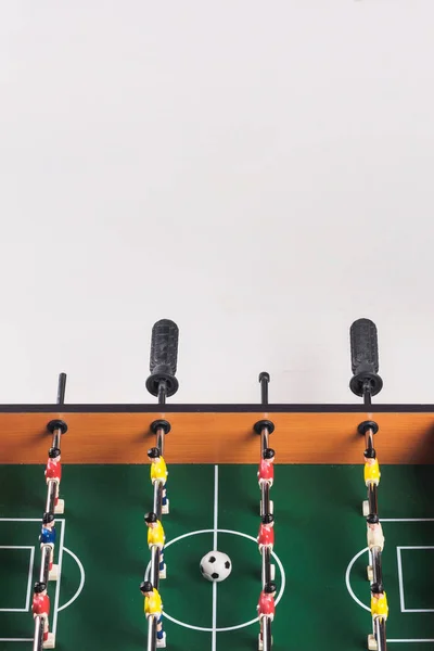 Mini Futbolín Fútbol Mesa Con Jugadores Pelota Aislado — Foto de Stock
