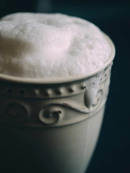 Kopje Warme Cappuccino Koffie Met Schuim — Stockfoto