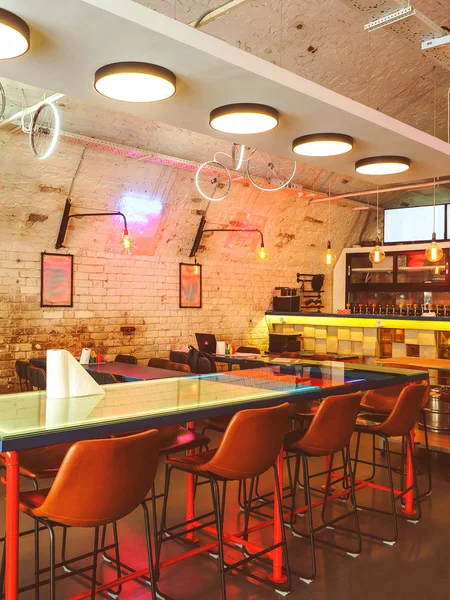 Interior Modern Taproom Bar Old Historic Building — Stock Photo, Image