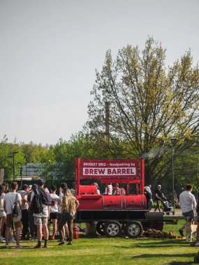 Kazan, Rusya - 11 Mayıs 2019. Gorkinskoye-Ometyevsk ormanında 
