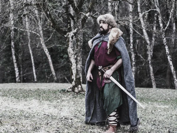 Le chef viking Jarl dans les bois — Photo