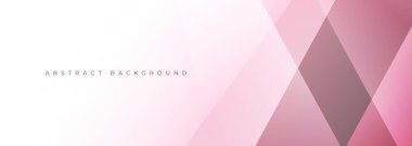 Çapraz çizgileri olan pembe, soyut, geniş pankart. Beyaz ve pembe geometrik soyut arkaplan. Vektör illüstrasyonu