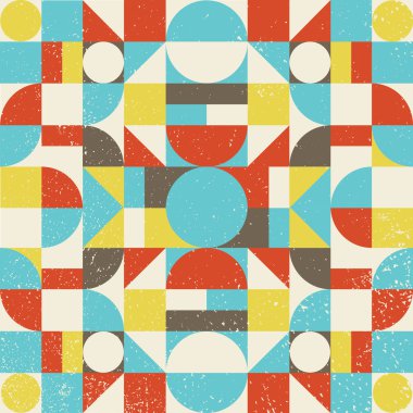 Geometri minimalist sanat poster basit şekli ve şekil ile. Soyut vektör desen tasarımı İskandinav tarzı web afiş için