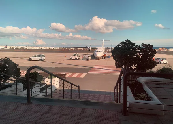 Pequeno Aeroporto Entre Ilhas Canárias — Fotografia de Stock