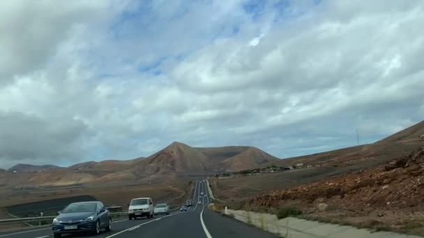 Road Trip Naar Canarische Eilanden Tenerife Lanzarote Door Bergen Bos — Stockvideo