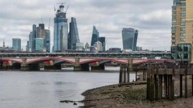gün zaman Londra şehir gökdelenler blackfriars panorama İngiltere'de köprü