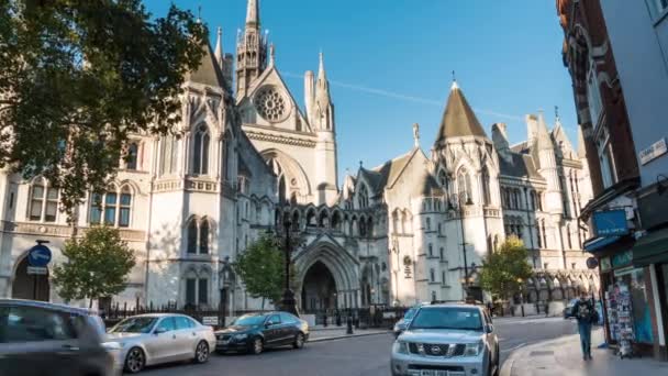 Královský Soudní dvůr v Londýně, běžně nazývaný soudy, časová prodleva. — Stock video