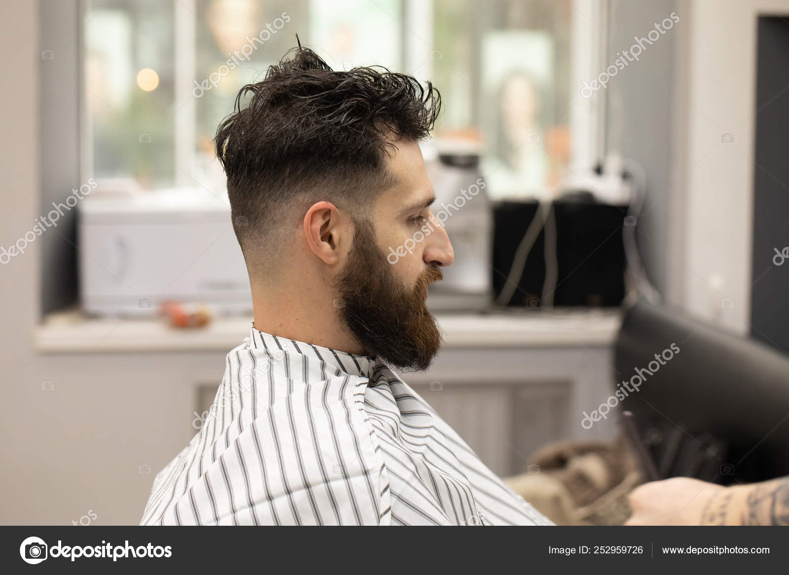 Stylish Hairdresser Cutting Hair Client Barber Shop Beard Man Getting ⬇ Stock Photo, Image by © Lashkhidzetim #252959726 Stylish Hairdresser Cutting Hair Client Barber Shop Beard Man Getting ⬇ Stock Photo, Image by © Lashkhidzetim #252959726