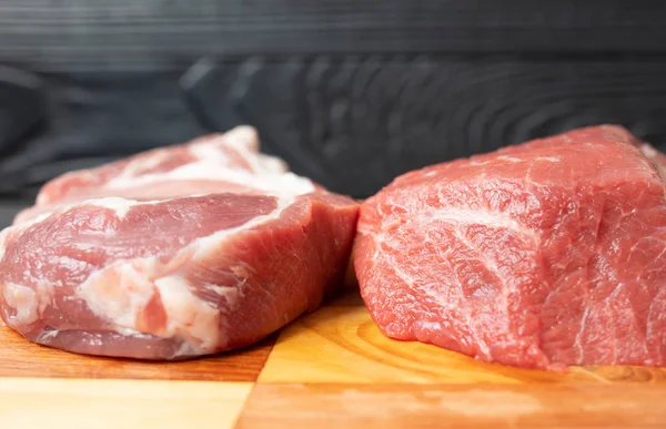 Selezione Diversi Tagli Carne — Foto Stock