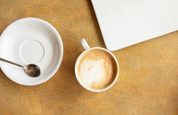 Tazza Caffè Sul Tavolo — Foto Stock