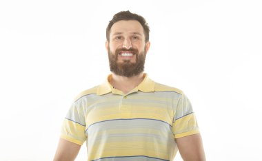 gülüyor, yakışıklı genç bir adam portresi