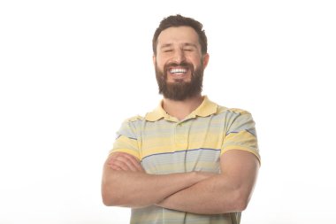 gülüyor, yakışıklı genç bir adam portresi