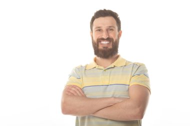 gülüyor, yakışıklı genç bir adam portresi