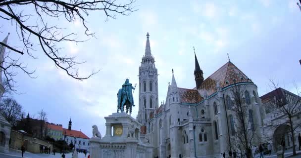 Вид рибалки Бастіон вежі — стокове відео