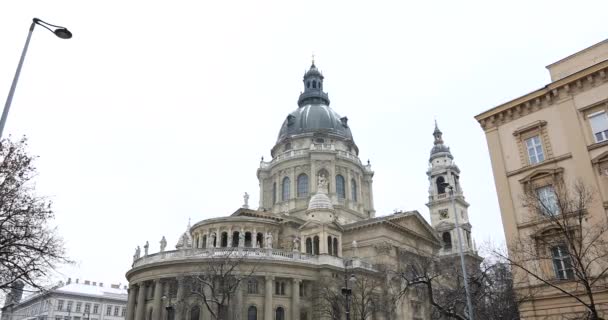 St. Stephen s Basilica winter Tilt 1 — Stockvideo