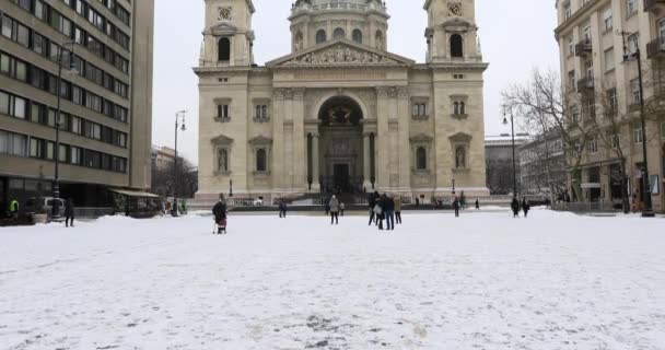 Budapeşte'deki Aziz Stephen Katedrali — Stok video